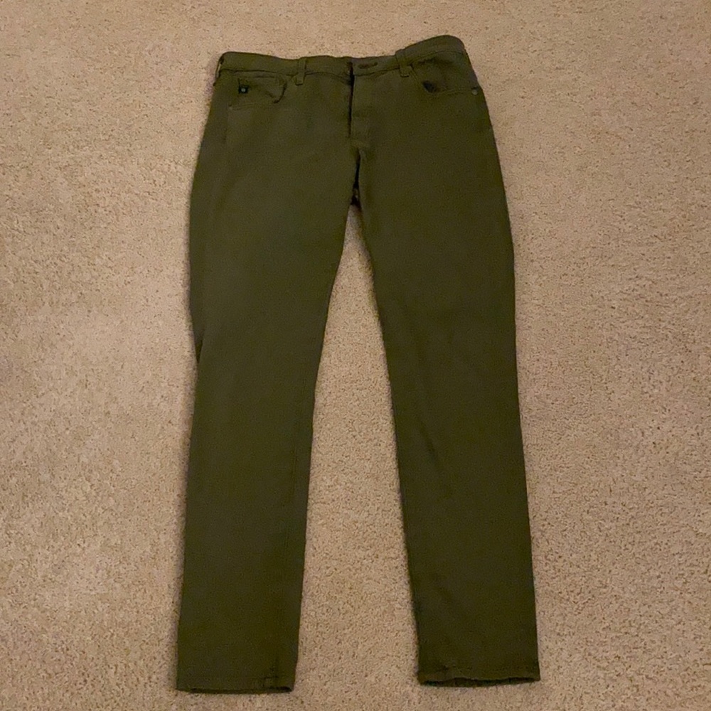 Army green Adriano Goldschmid denim jeggings